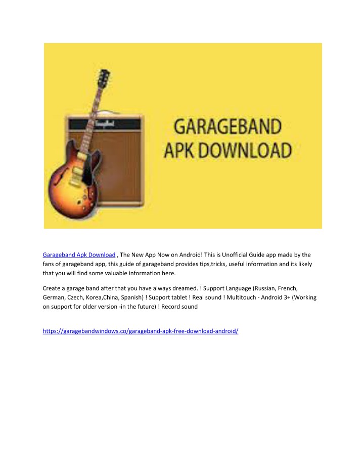 Studio Music Garageband Free Download For Android